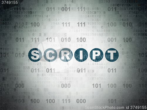 Image of Database concept: Script on Digital Paper background