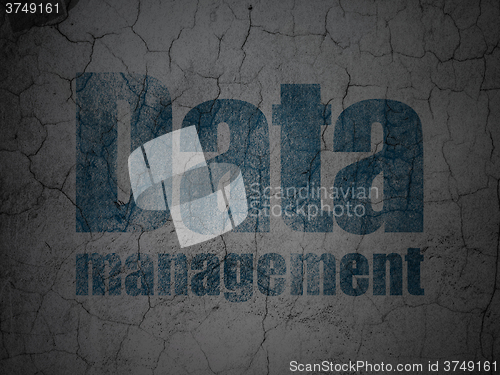 Image of Information concept: Data Management on grunge wall background