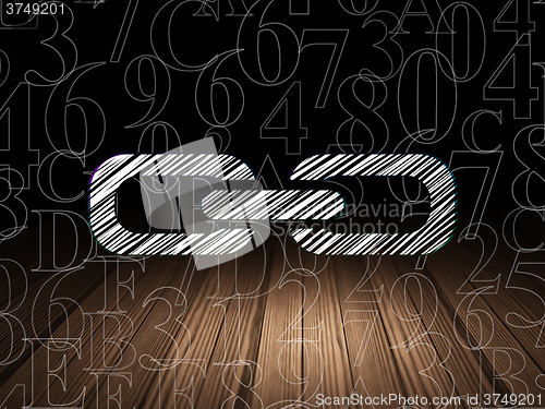 Image of Web development concept: Link in grunge dark room