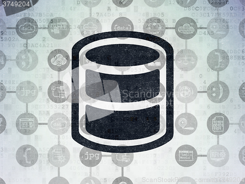 Image of Programming concept: Database on Digital Paper background