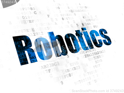 Image of Science concept: Robotics on Digital background