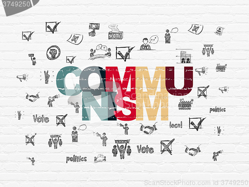 Image of Politics concept: Communism on wall background