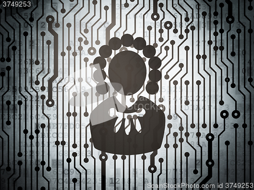 Image of Law concept: circuit board with Judge