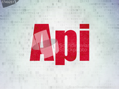 Image of Database concept: Api on Digital Paper background