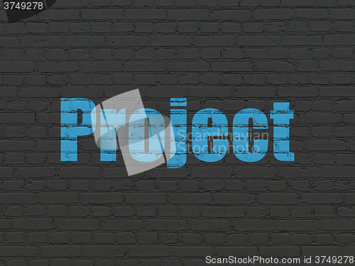 Image of Business concept: Project on wall background