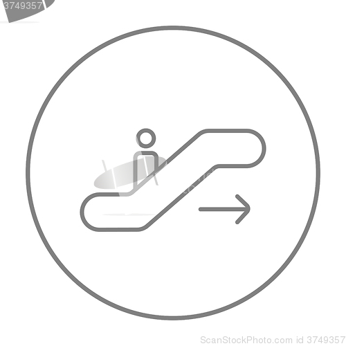 Image of Gangway of plane line icon.