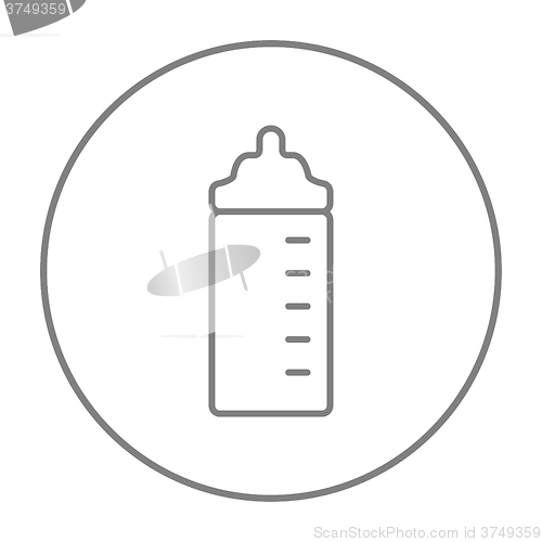 Image of Feeding bottle line icon.