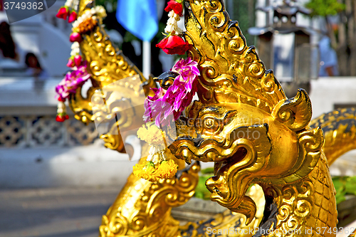 Image of    in the temple bangkok  abstract cross         wat  palaces   