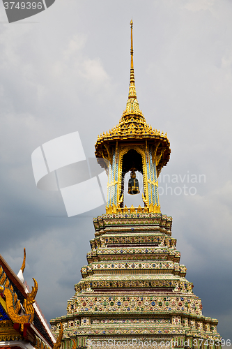 Image of  thailand asia   in  bangkok rain  bell     and  colors religion