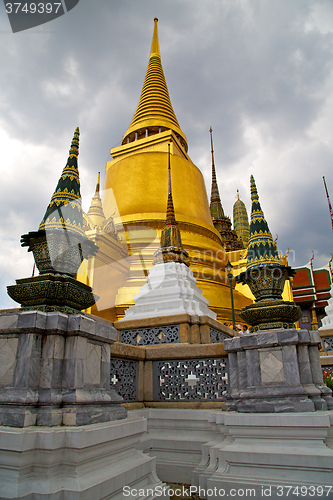 Image of  thailand asia   in    colors  roof wat  palaces     sky        