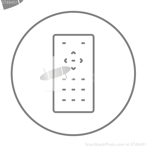 Image of Remote control line icon.