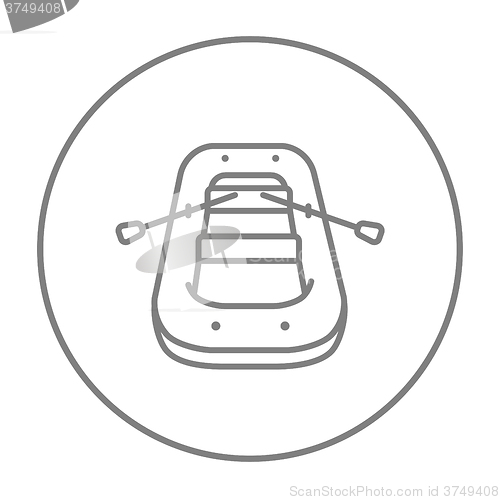 Image of Inflatable boat line icon.