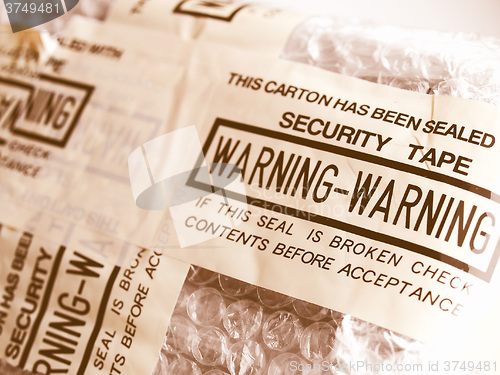 Image of  Warning - security tape vintage
