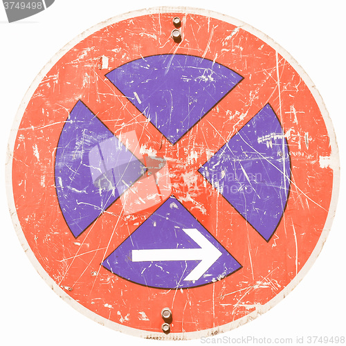 Image of  No parking sign vintage