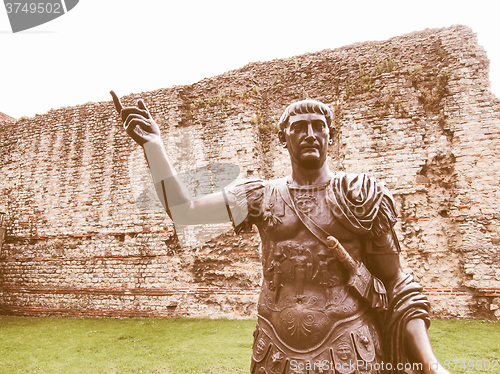 Image of Emperor Trajan Statue vintage