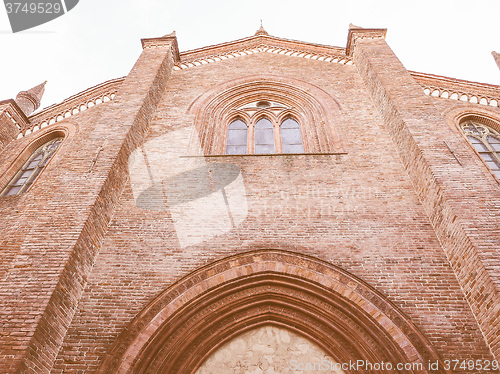 Image of San Domenico church in Chieri vintage