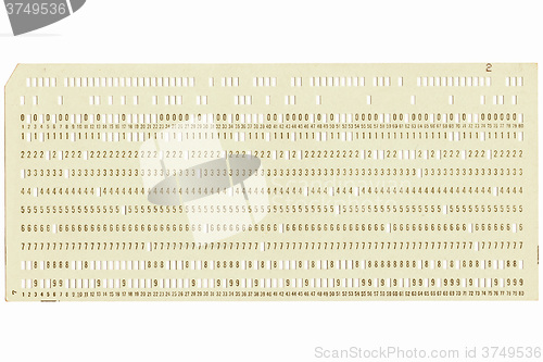 Image of  Punched card vintage