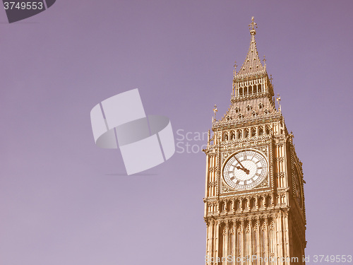 Image of Big Ben in London vintage