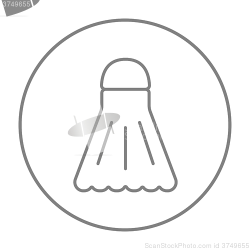 Image of Shuttlecock line icon.