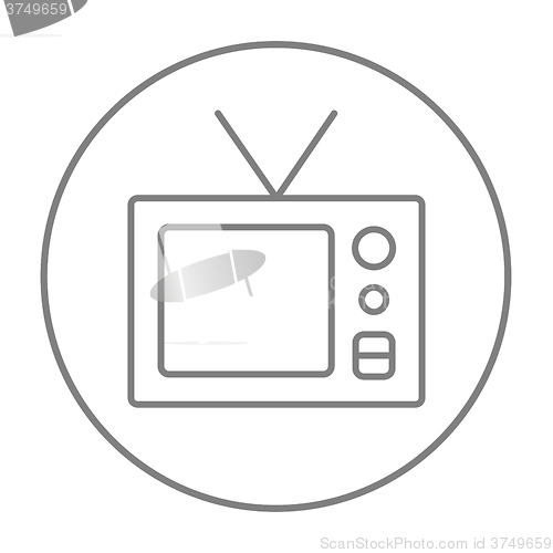 Image of Retro television line icon.