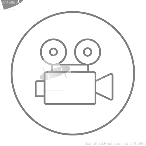 Image of Video camera line icon.