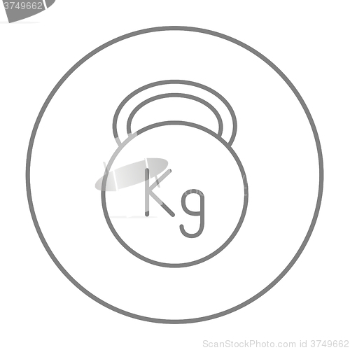 Image of Kettlebell line icon.