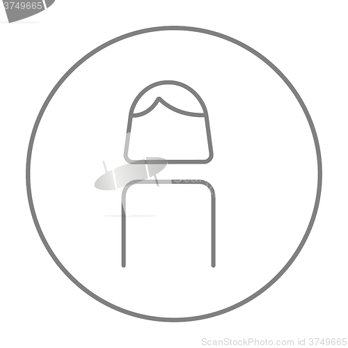 Image of Business woman line icon.
