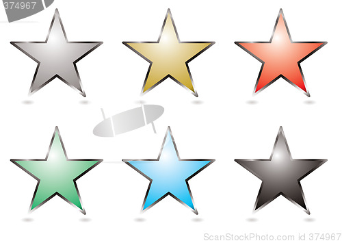 Image of star buttons