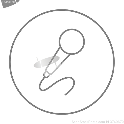 Image of Microphone line icon.