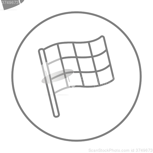Image of Checkered flag line icon.