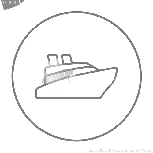 Image of Cruise ship line icon.