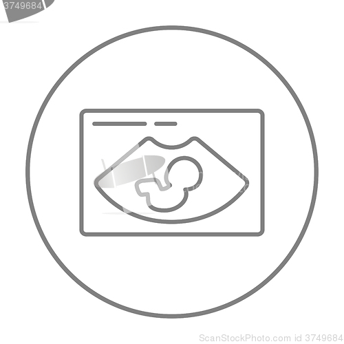 Image of Fetal ultrasound line icon.