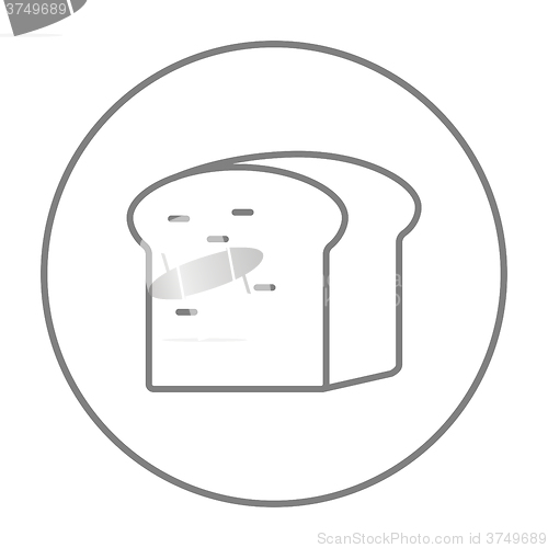 Image of Half of bread line icon.