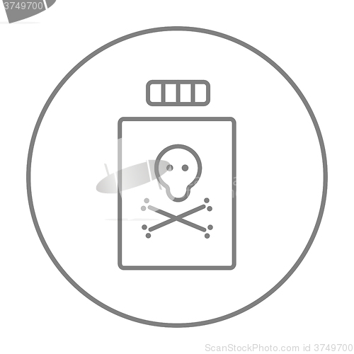 Image of Bottle of poison line icon.