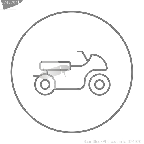 Image of Motorcycle line icon.