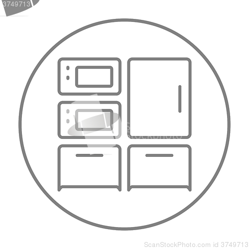 Image of Household appliances line icon.