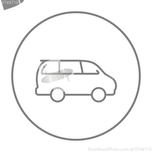 Image of Minivan line icon.