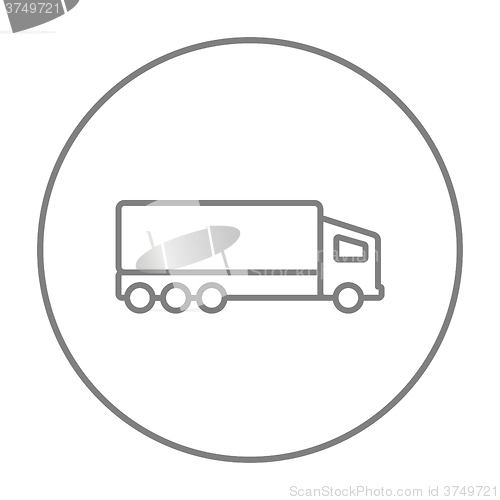 Image of Delivery truck line icon.