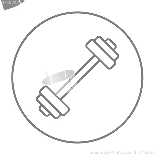 Image of Dumbbell line icon.