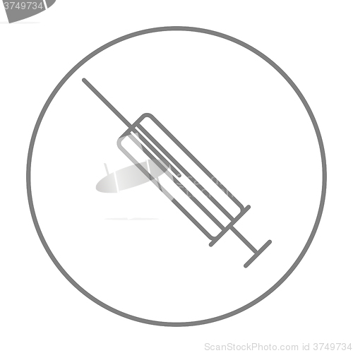 Image of Syringe line icon.