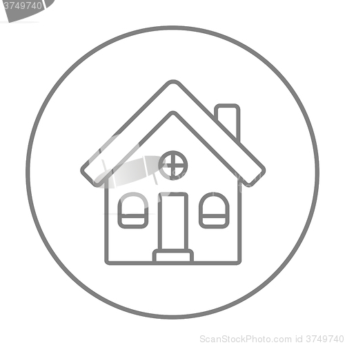 Image of Detached house line icon.