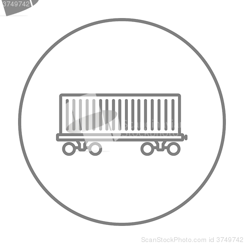 Image of Cargo wagon line icon.