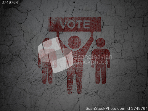 Image of Political concept: Election Campaign on grunge wall background