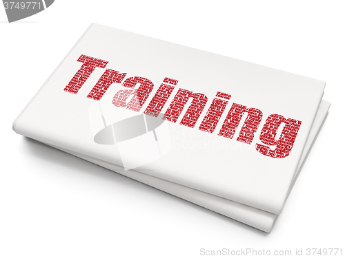 Image of Studying concept: Training on Blank Newspaper background