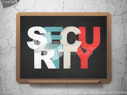 Image of Safety concept: Security on School Board background