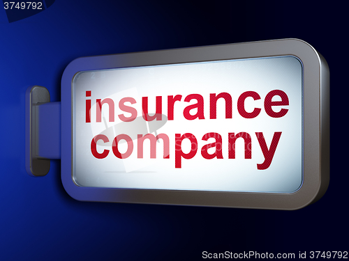 Image of Insurance concept: Insurance Company on billboard background