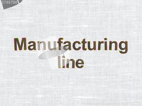 Image of Industry concept: Manufacturing Line on fabric texture background