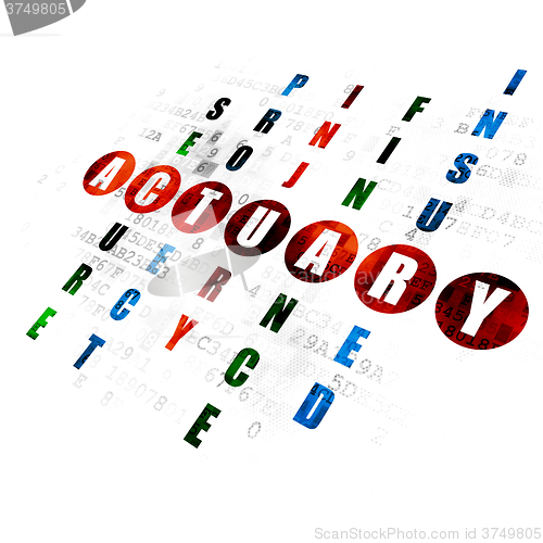 Image of Insurance concept: Actuary in Crossword Puzzle