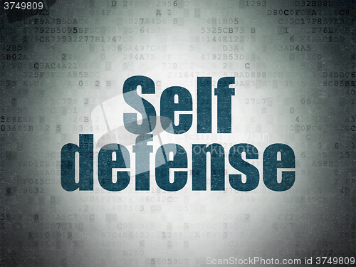 Image of Security concept: Self Defense on Digital Paper background