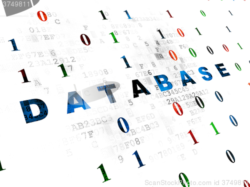 Image of Database concept: Database on Digital background